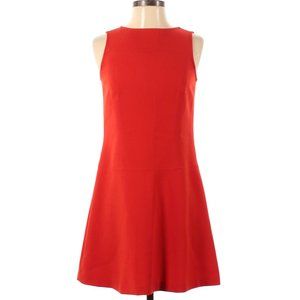 LOFT Petite Bright Orange Red A-line Dress